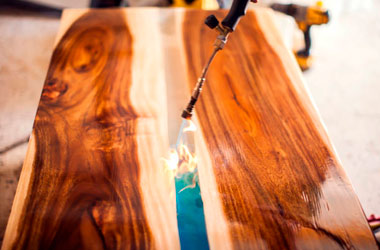 Custom Epoxy and Wood Tables